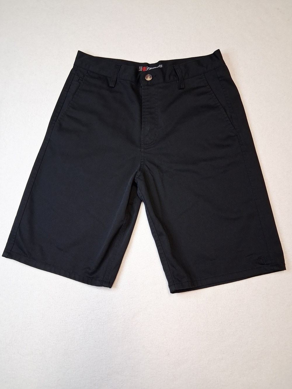 Element Men's Skate Black Flat-Front Casual Shorts